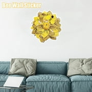 Jacenvly Christmas Decorations Indoor Sunflower Bee Wall Sticker Pvc Self-Adhesive Wall Sticker Can Be Removed Home Decor